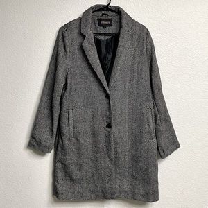 Houndstooth Coat with Pockets (L)